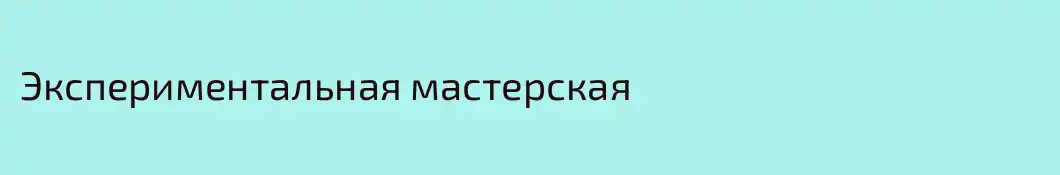Экспериментальная мастерская